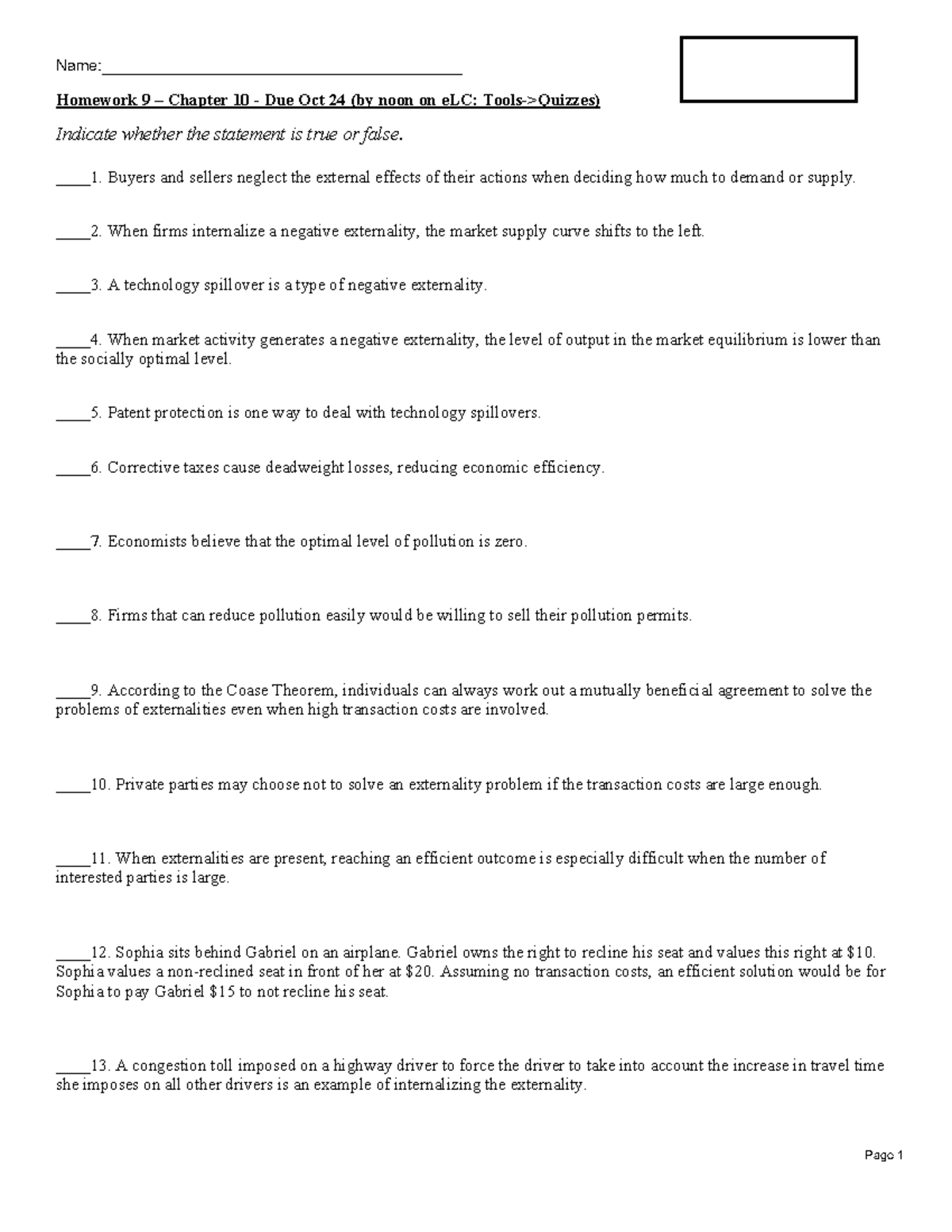 HW9 F22 - Homework - Homework 9 – Chapter 10 - Due Oct 24 (by Noon On ...