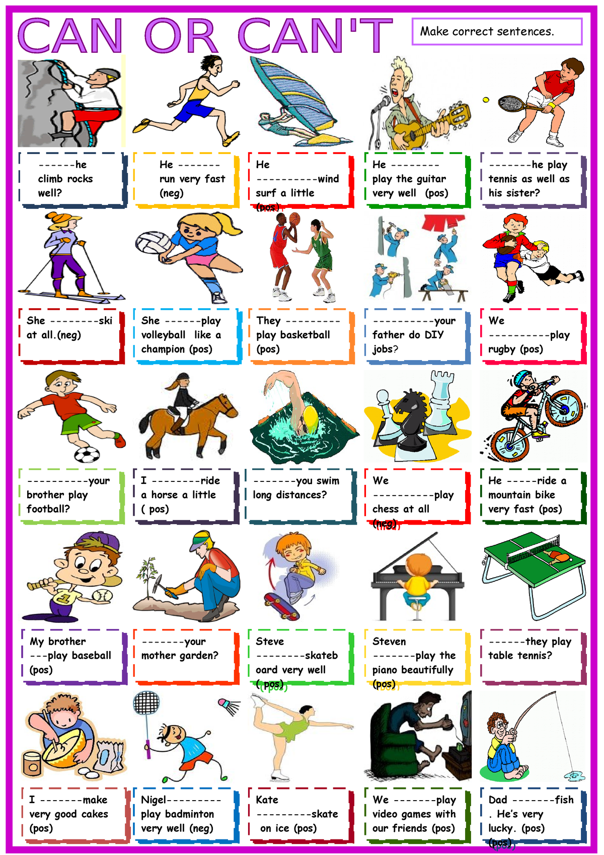 Can-or-cant-grammar-drills-picture-description-exercises 80457 -he ...