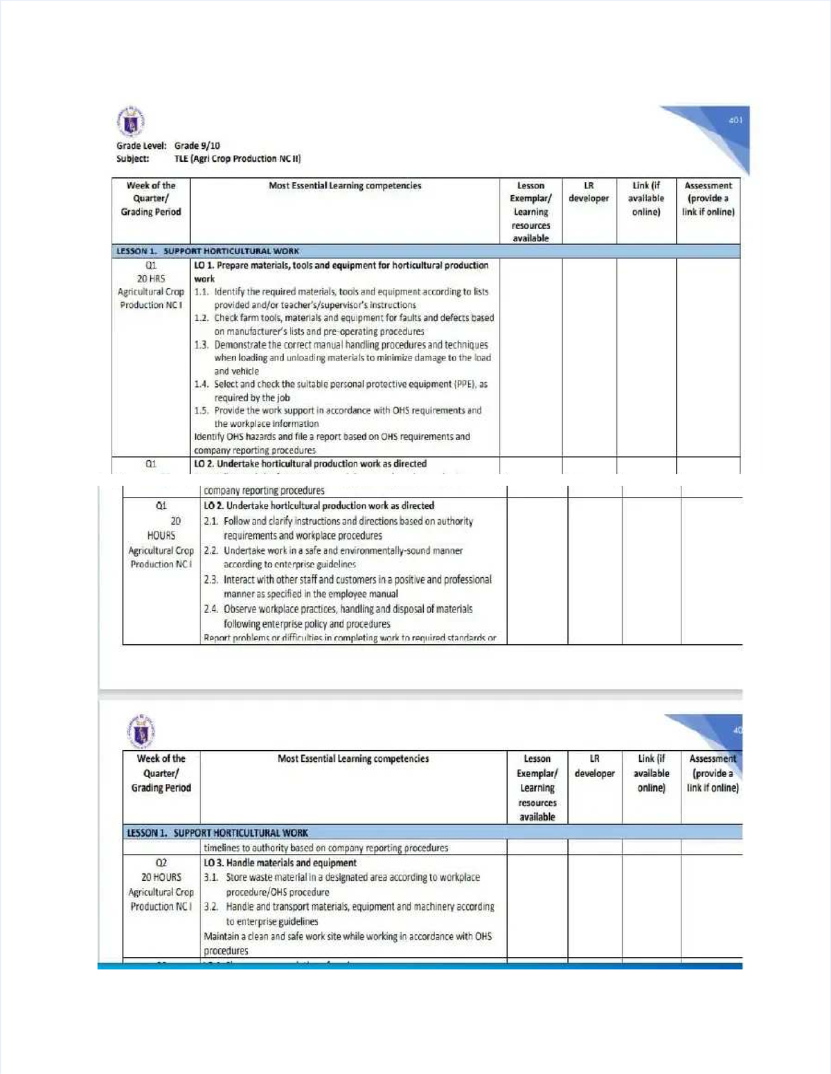 Pdf-melc-tle-9-agri-crop-production compress - Statistics - Studocu