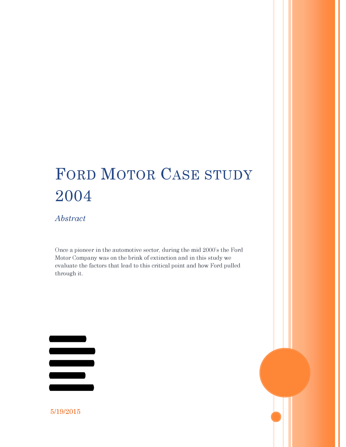 thesis about ford motor company