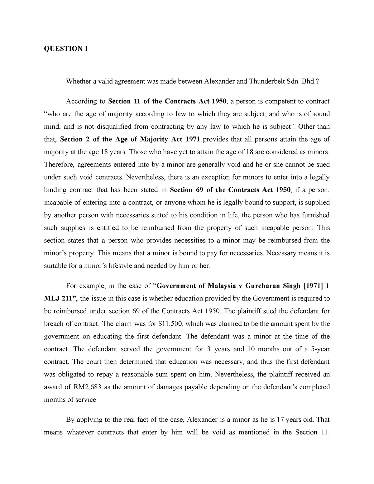 assignment of contractual rights tolhurst