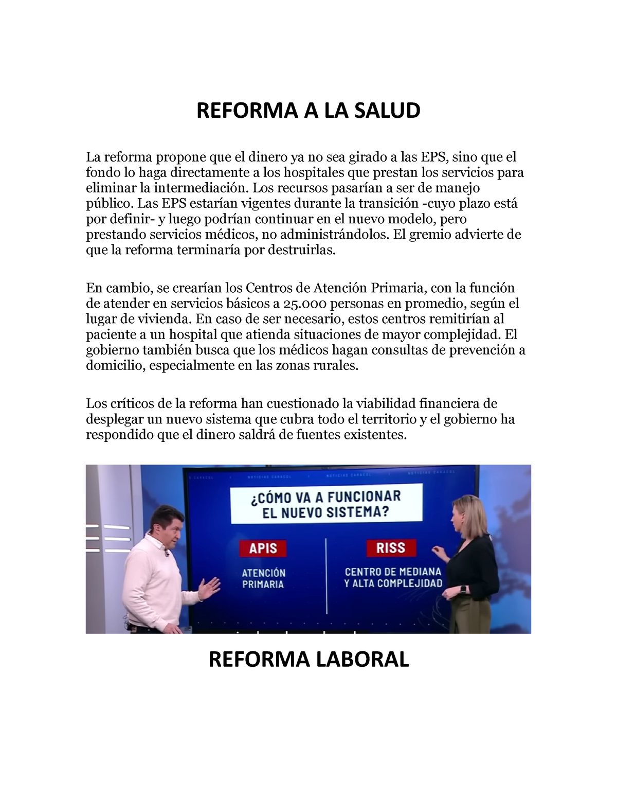 Reformas - REFORMA A LA SALUD La Reforma Propone Que El Dinero Ya No ...