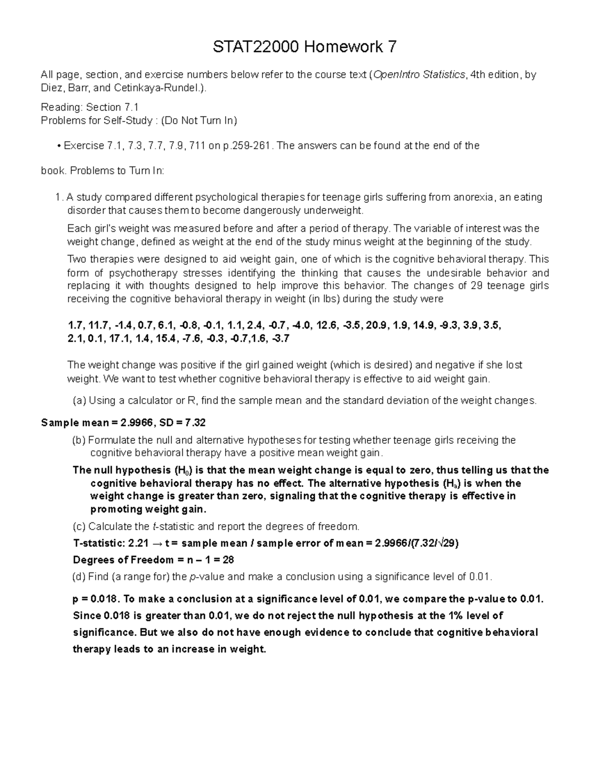 Homework 7 Answers - STAT22000 Homework 7 All page, section, and ...