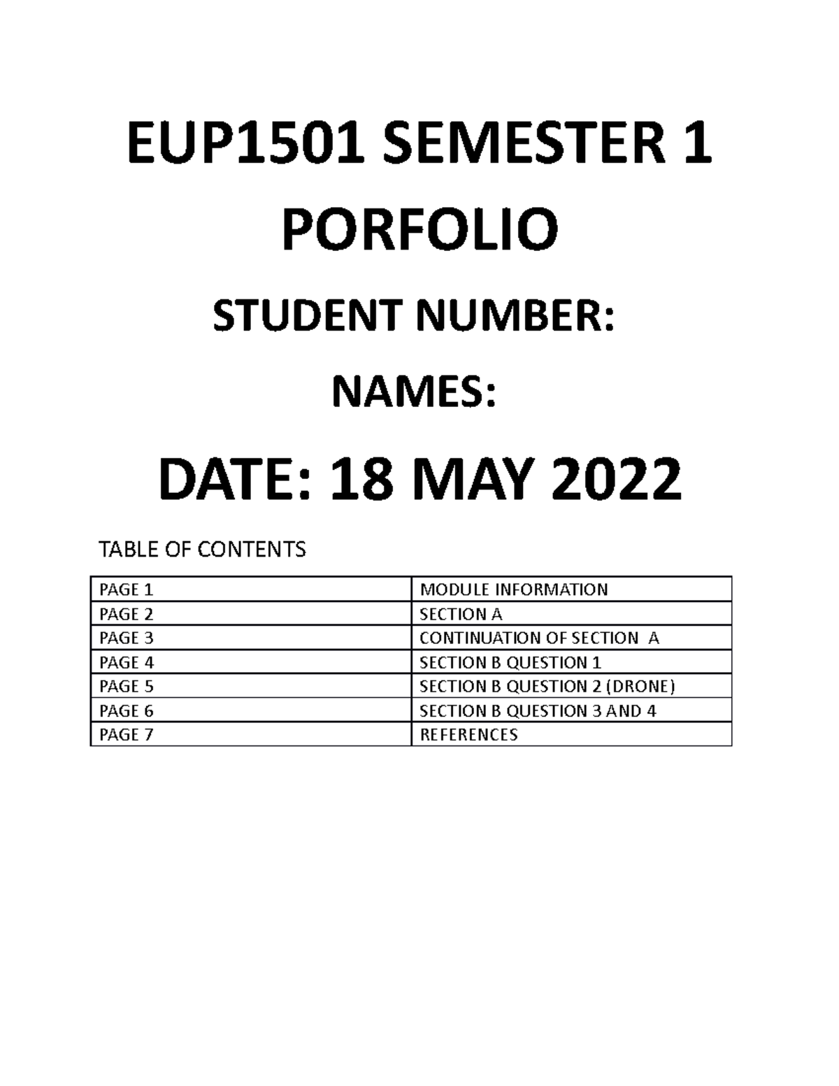 eup1501 assignment 7 2022