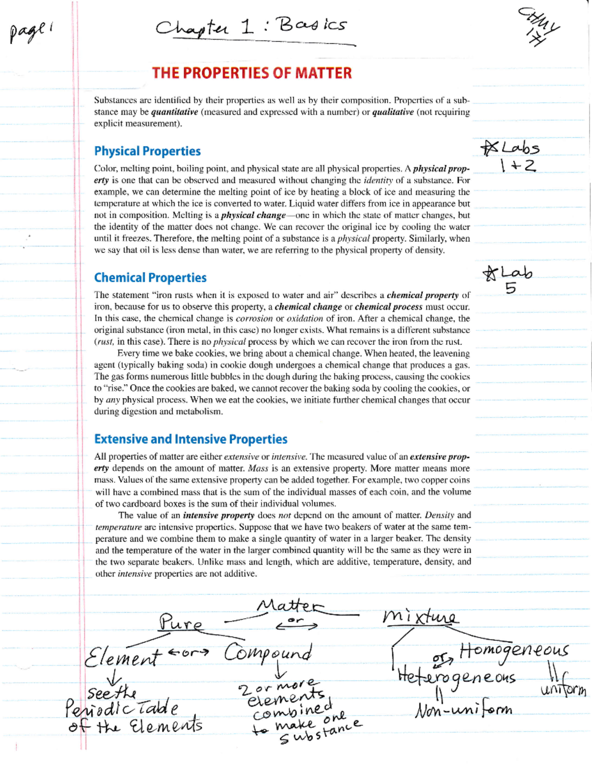 171 lecture notes ch 1 - P4' frn L:B'Loics THE PROPERTIES OF MATTER ...