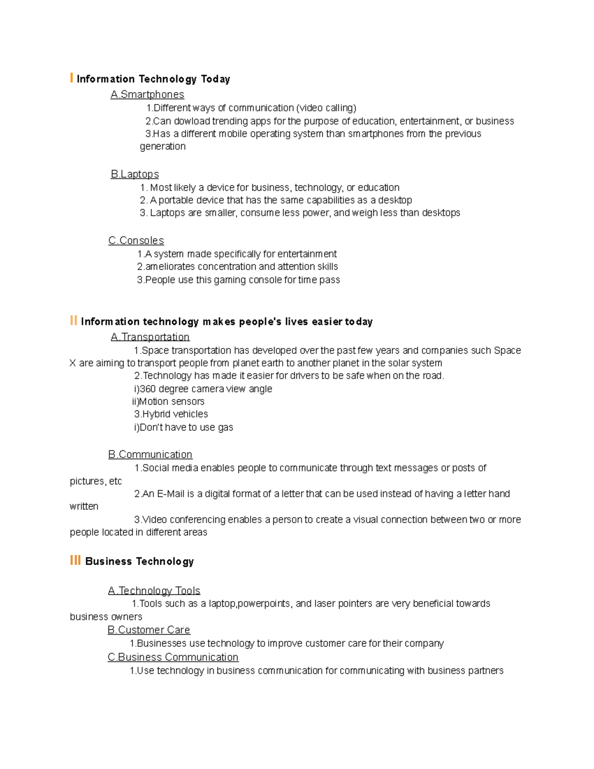 Time Capsule Assignment Outline - I Information Technology Today A 1 ...