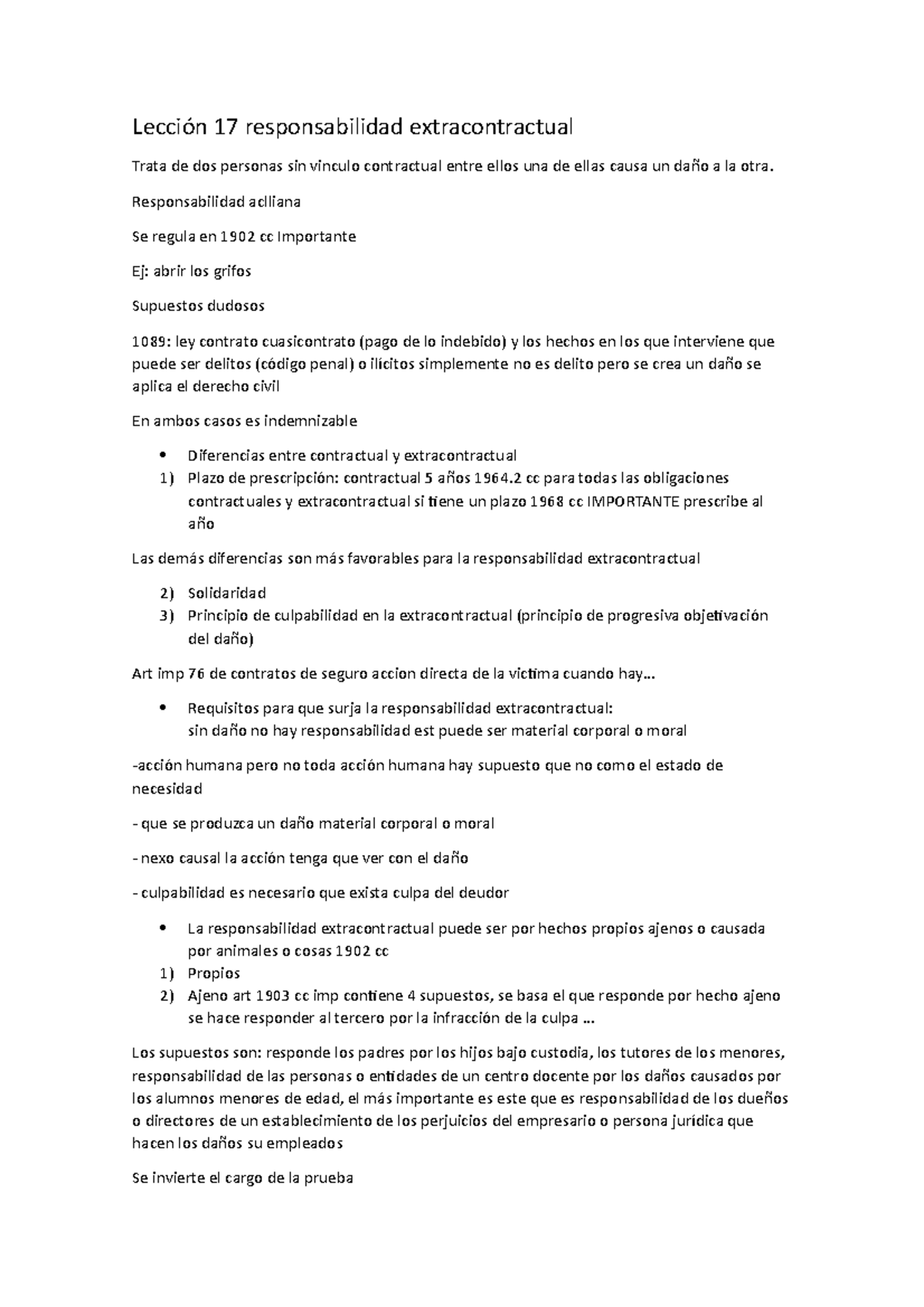 Lección 17 - Derecho Civil: Obligaciones Y Contratos - Lección 17 ...