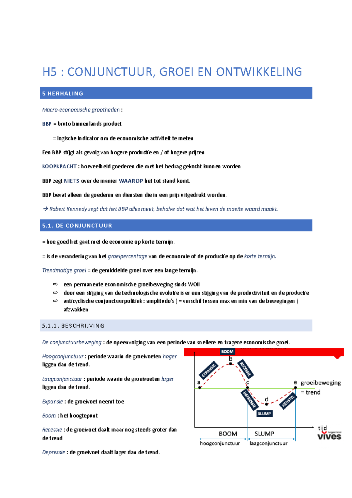 H5 Economie Samenvatting Economie Vives Studocu