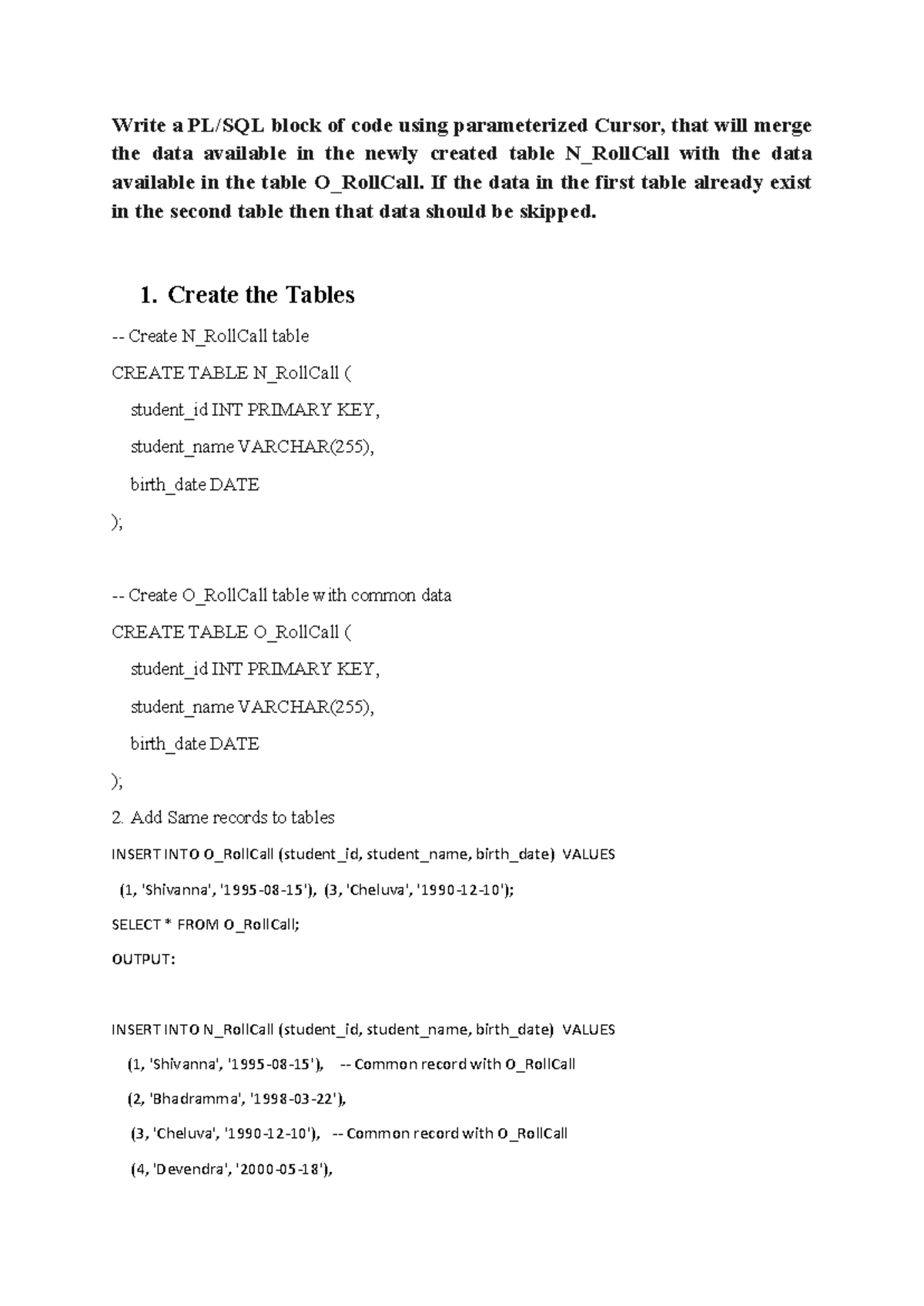 Program 6 - lkiqwhfrWOEJf:rlwJEF - Write a PL/SQL block of code using ...
