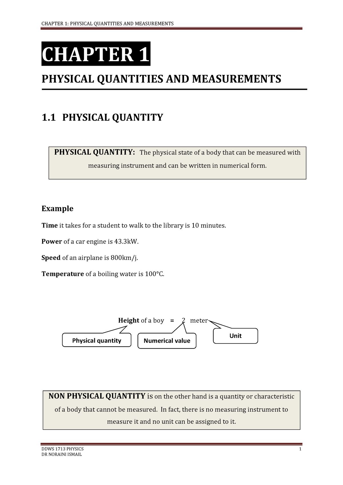 assignment on physical quantity