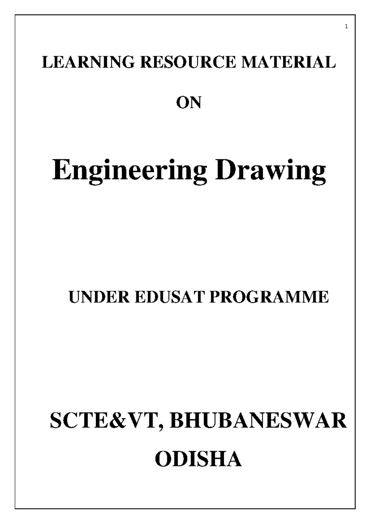 140275 - asas - LEARNING RESOURCE MATERIAL ON Engineering Drawing UNDER ...