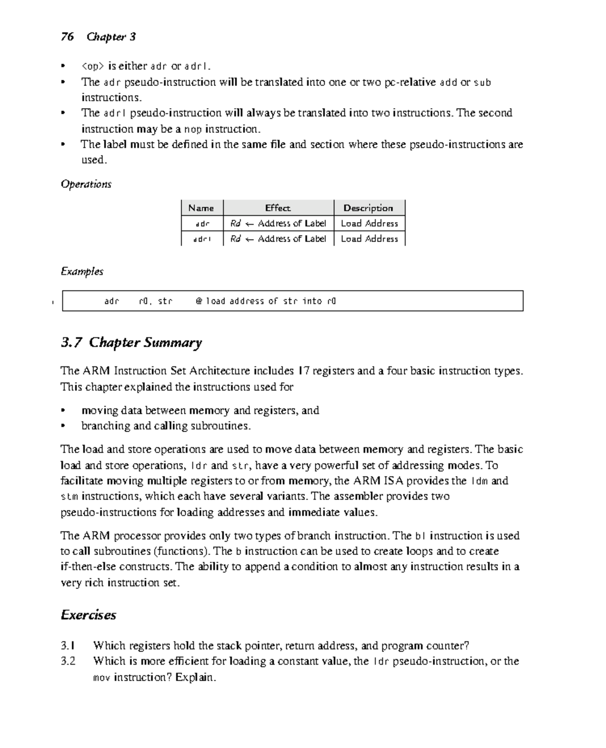 Modern Assembly Language Programming-18 - 76 Chapter 3 • is either adr ...