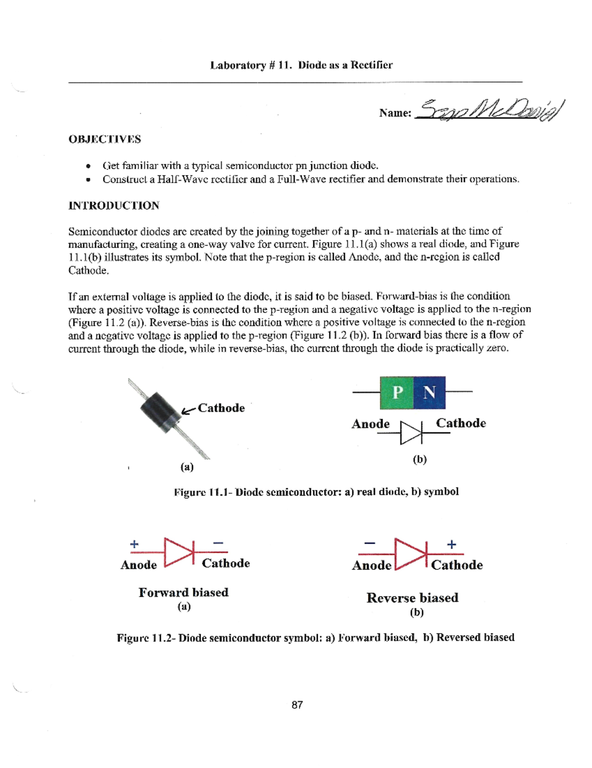 ENGR 2131 Lab report Sean McDaniel ENGR 2131 Electronics