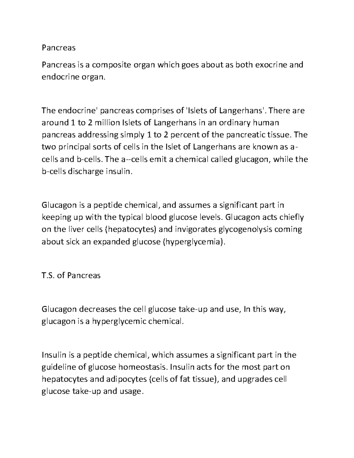 Document (194)(16) Easy notes Pancreas Pancreas is a composite