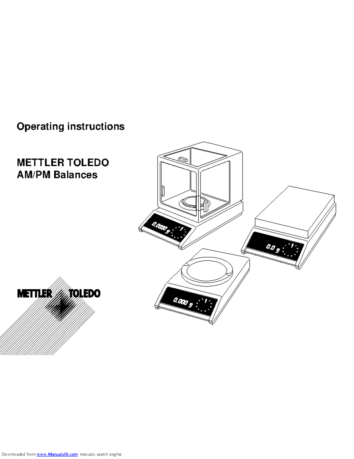 Am50 Operating instructions METTLER TOLEDO AM/PM Balances ; _ 0 9