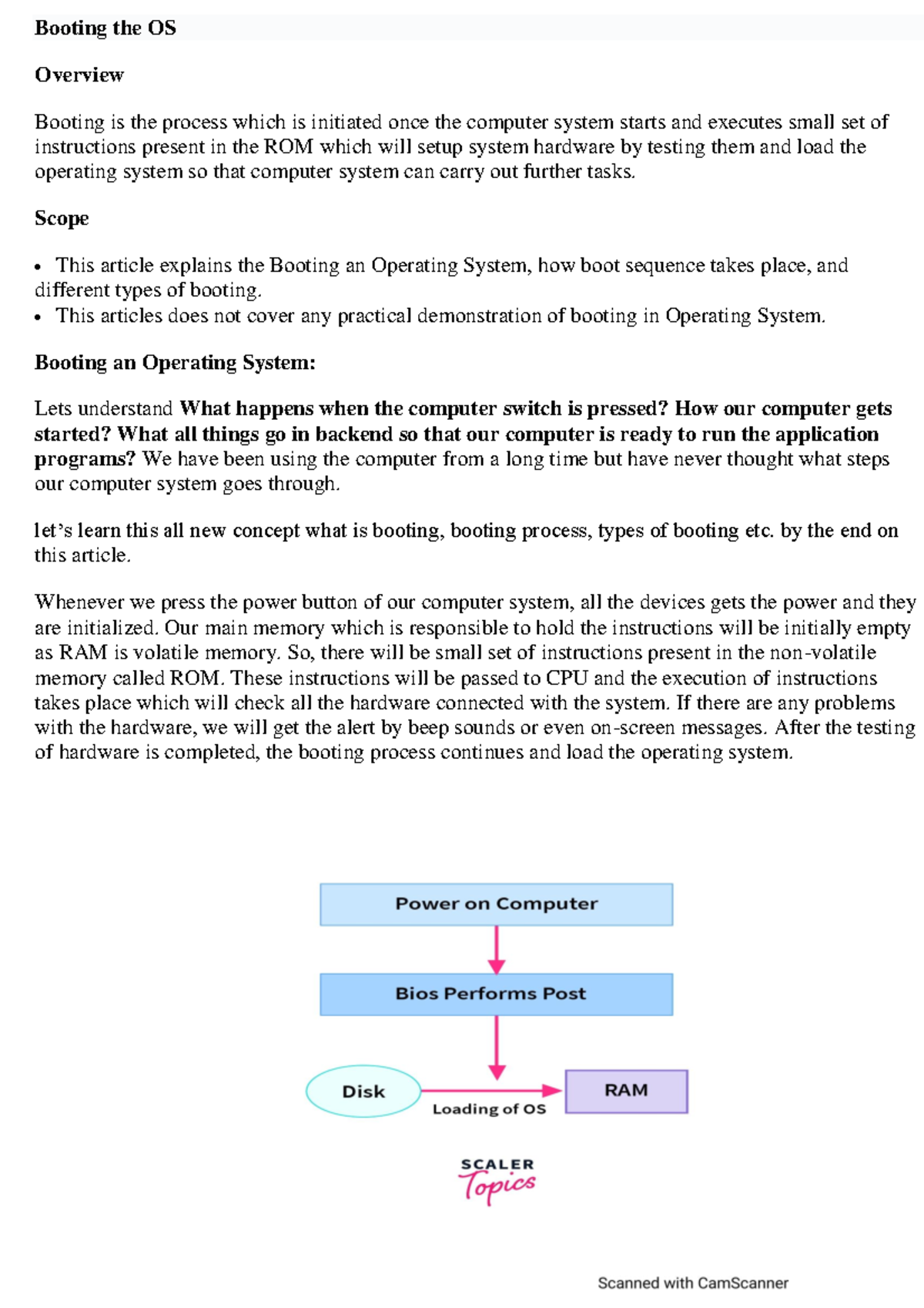 Booting 2 - Booting The OS Overview Booting Is The Process Which Is ...