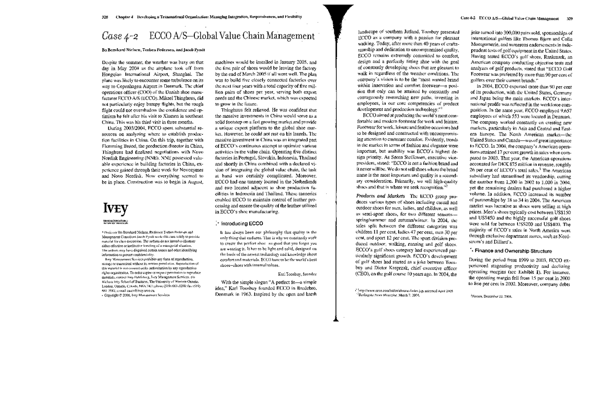 2014 Nielsen Excerpt-pp328-345 ECCO AS Exam-1 - mibs6004 - Studocu