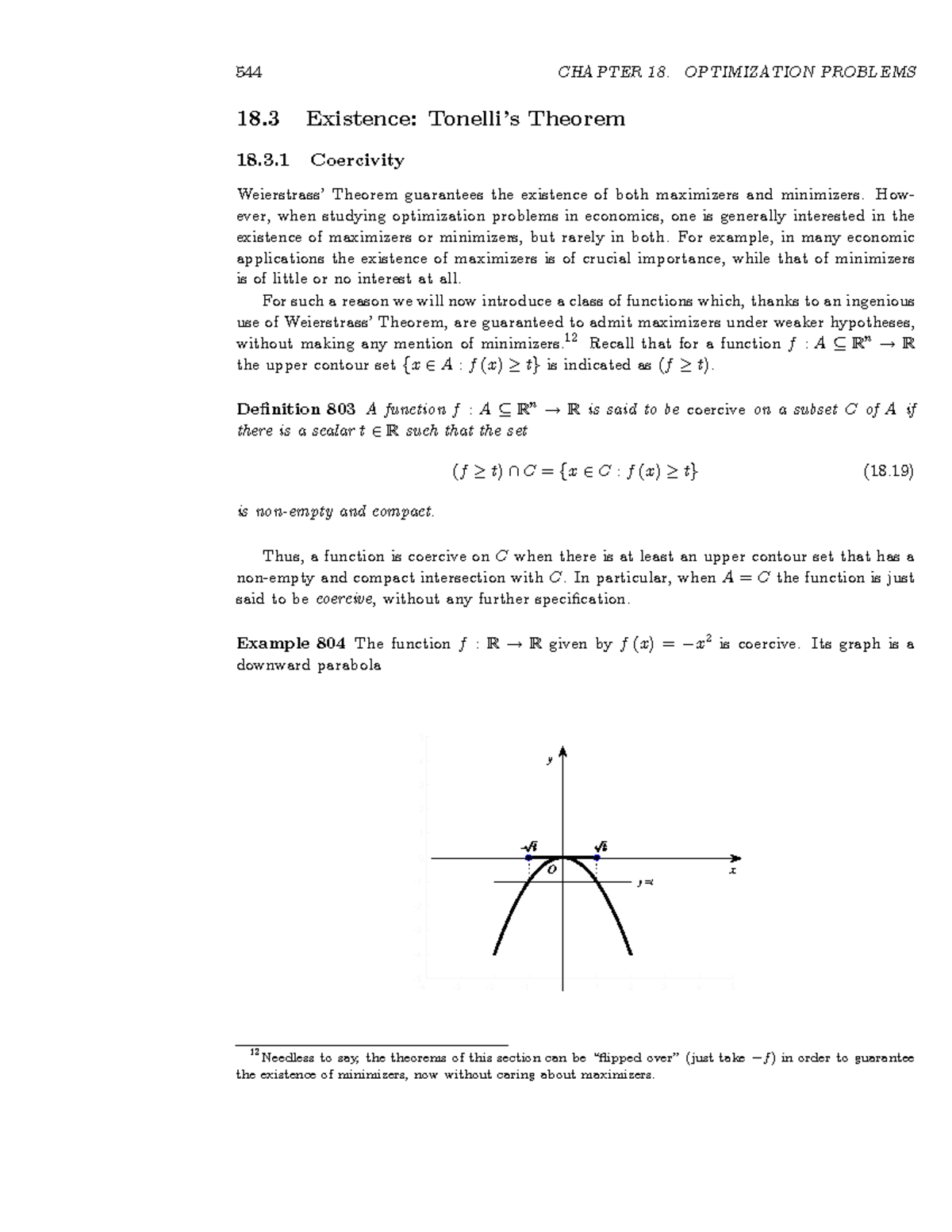 Coercive functions Molto utili 544 CHAPTER 18. OPTIMIZATION