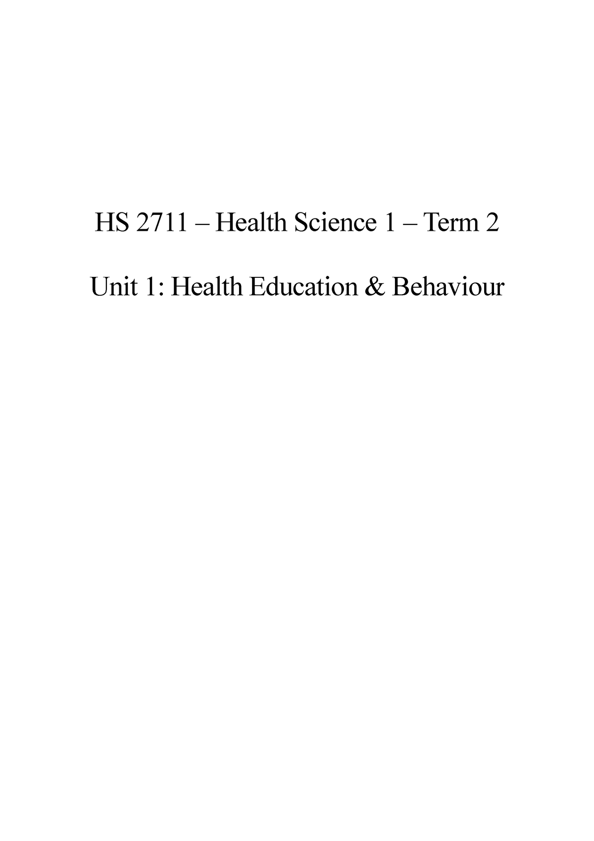 hs 2711 written assignment unit 1