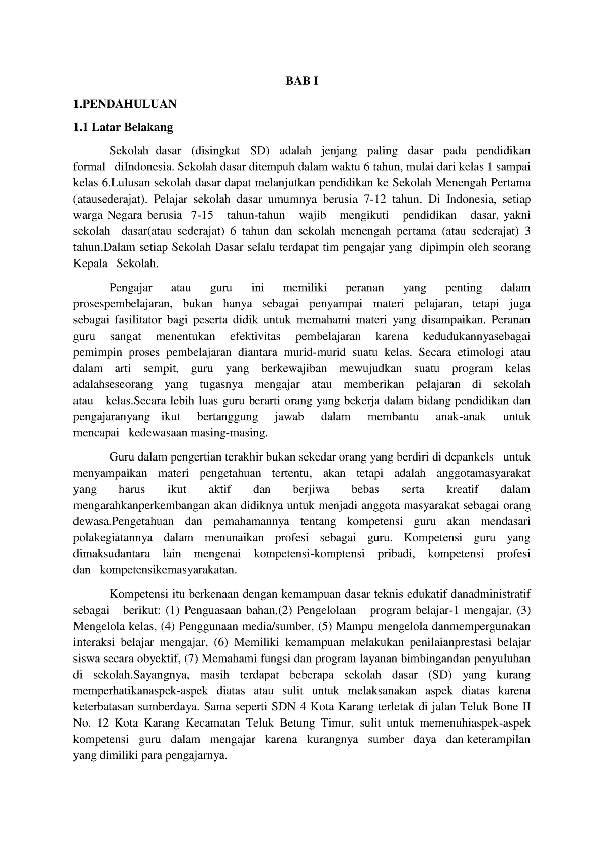 Bab I 1 Revisi Pdf Dikonversi Bab I 1 1 Latar Belakang Sekolah