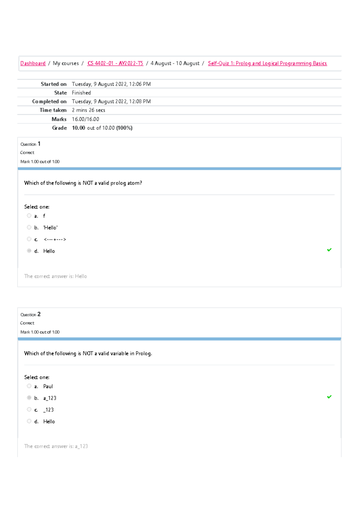 Unit 8 self 1 - Comparative Programming Languages Self-quiz - Started ...