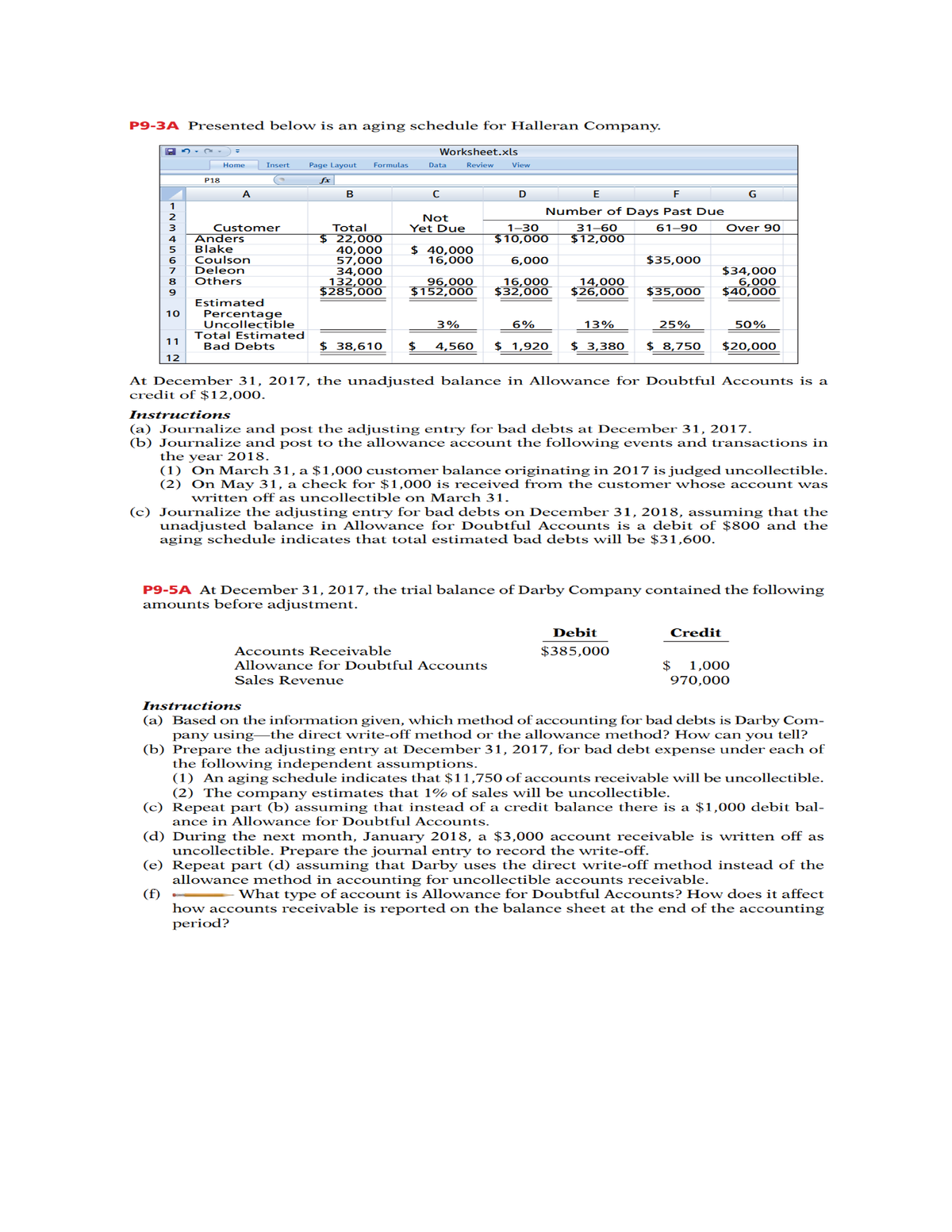 accounting chapter 9 homework