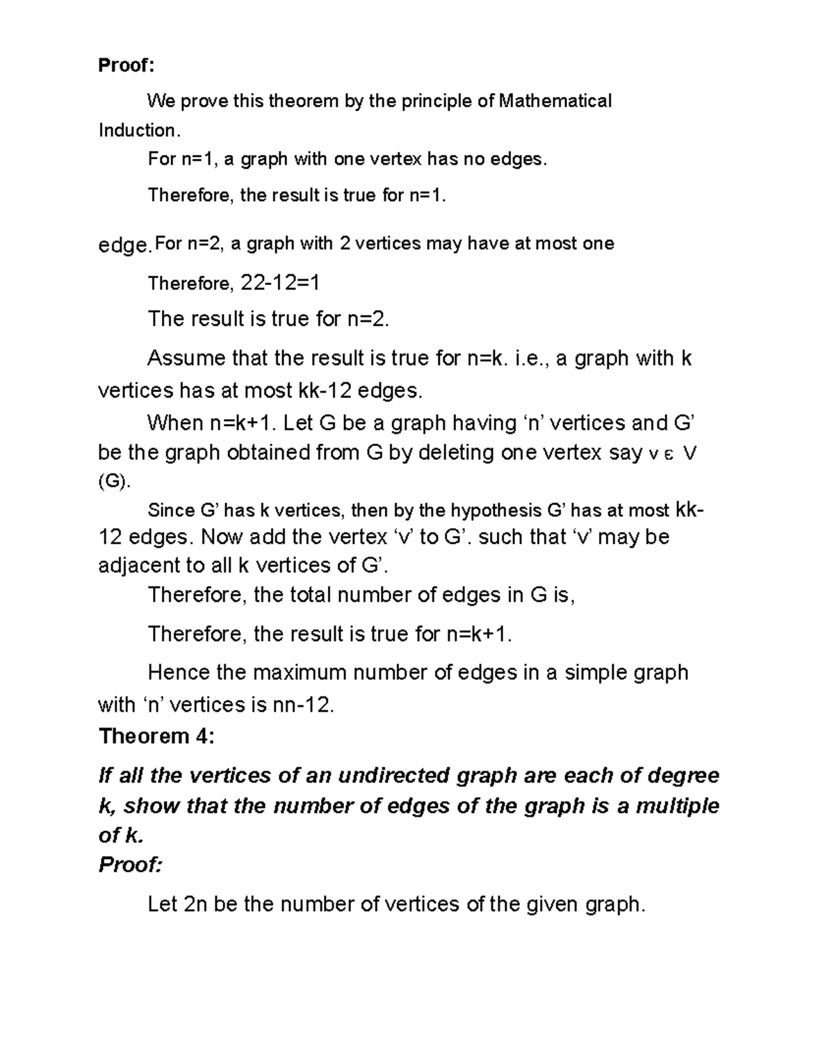 Applied Mathematics - NOTES9 - Proof: We prove this theorem by the ...