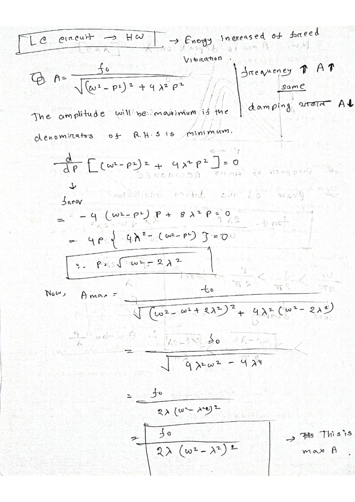 DAMPED HARMONIC OSCILLATION Physics I Studocu
