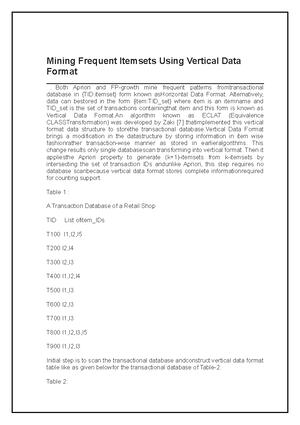 Mining Frequent Itemsets Using Vertical Data Format 4