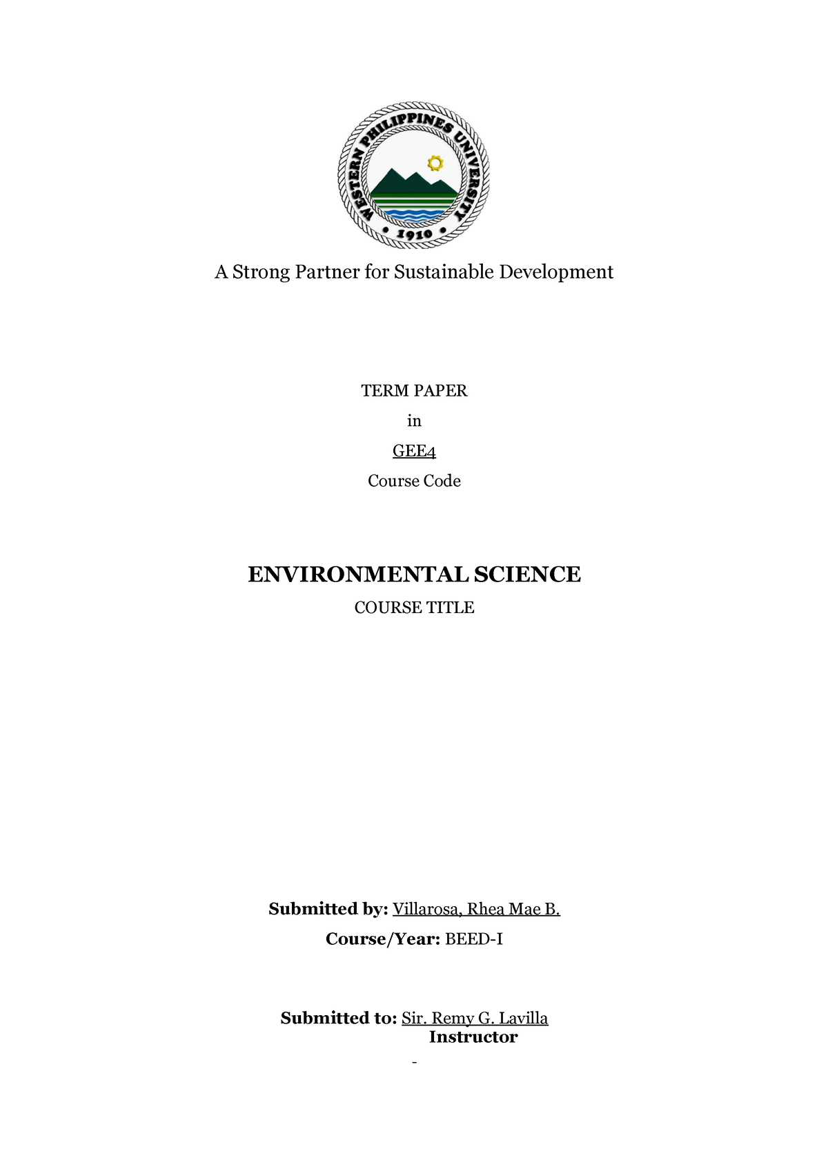 Envi - Environmental Science Summary - A Strong Partner For Sustainable ...