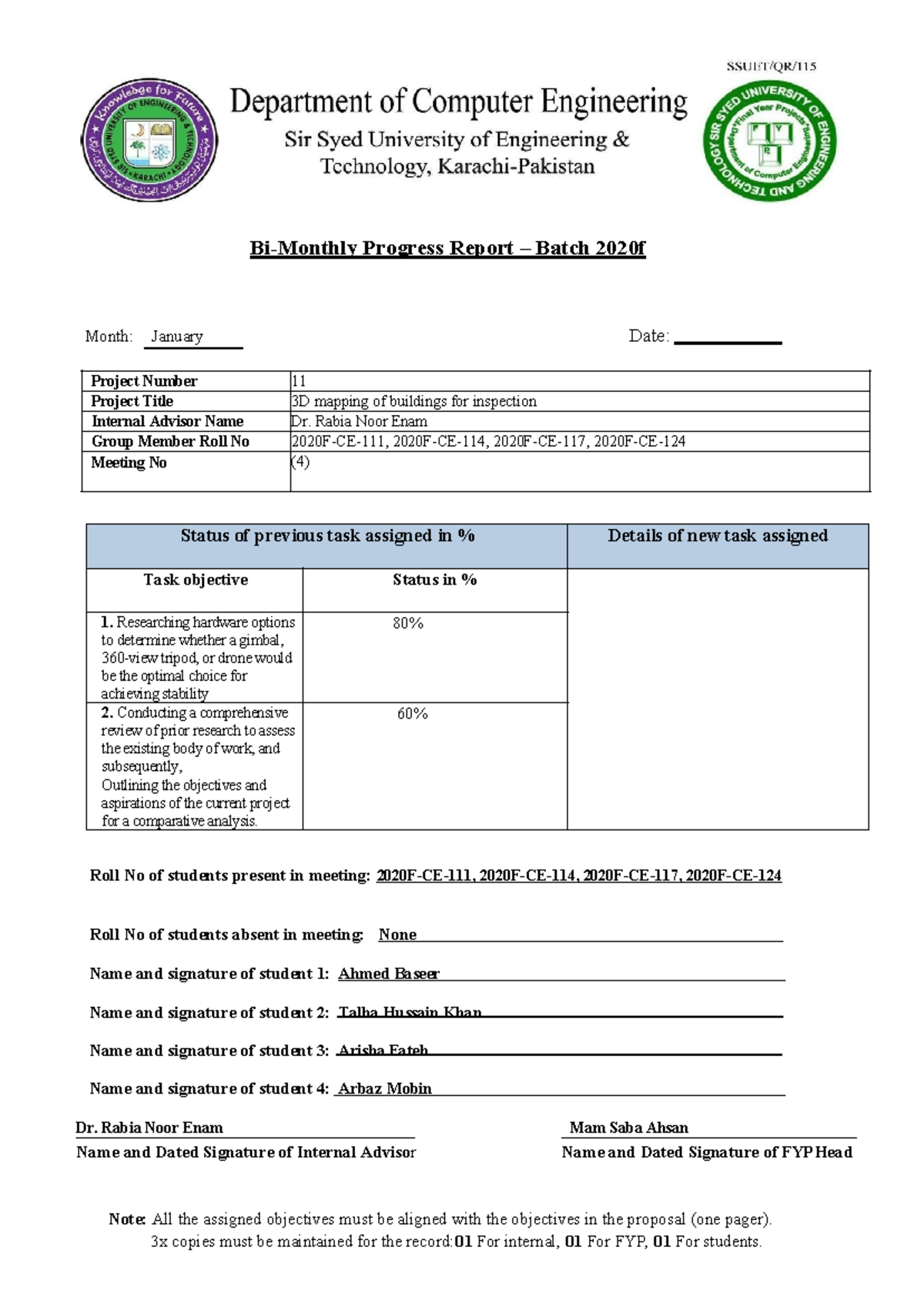 Bi monthly Progress sheet of batch 2020f (4)] - Bi-Monthly Progress ...