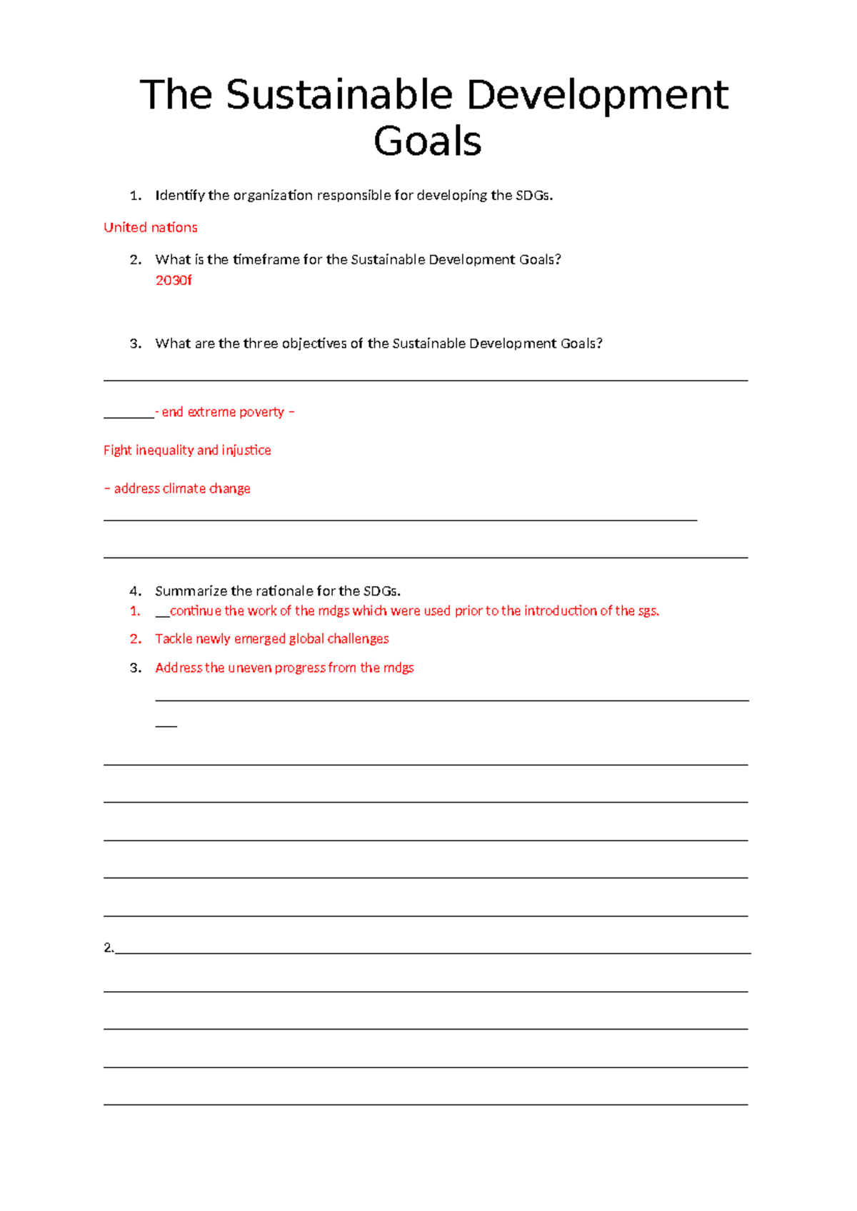 Unit 4 AOS 2 SAC Prep - SDG Booklet - The Sustainable Development Goals ...