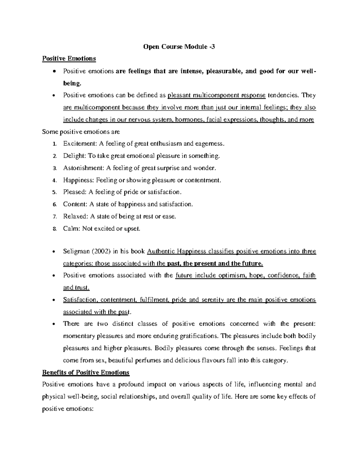 Open Course module -3 - PSY 5D 01 Psychology and personal Growth - Open ...