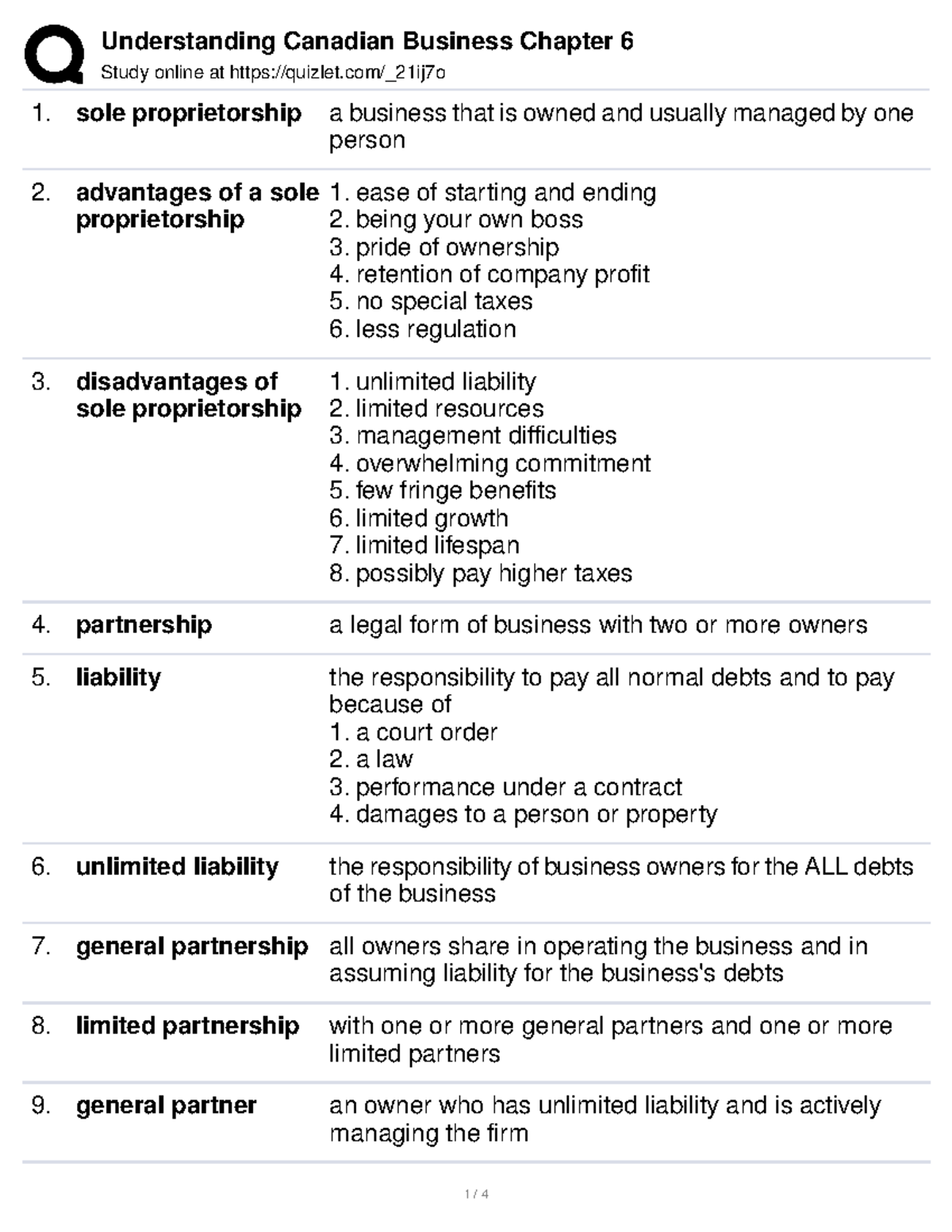 Chapter 6 Practice quiz Study online at quizlet/_21ij7o sole