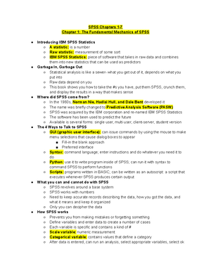 Week 7 Notes - Week 7 The Research Experience: Chapters 9 & 10 Chapter ...
