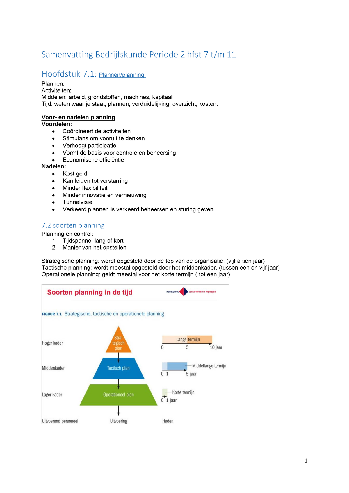 Samenvatting BDK H7tm11 Periode 2 - Samenvatting Bedrijfskunde Periode ...