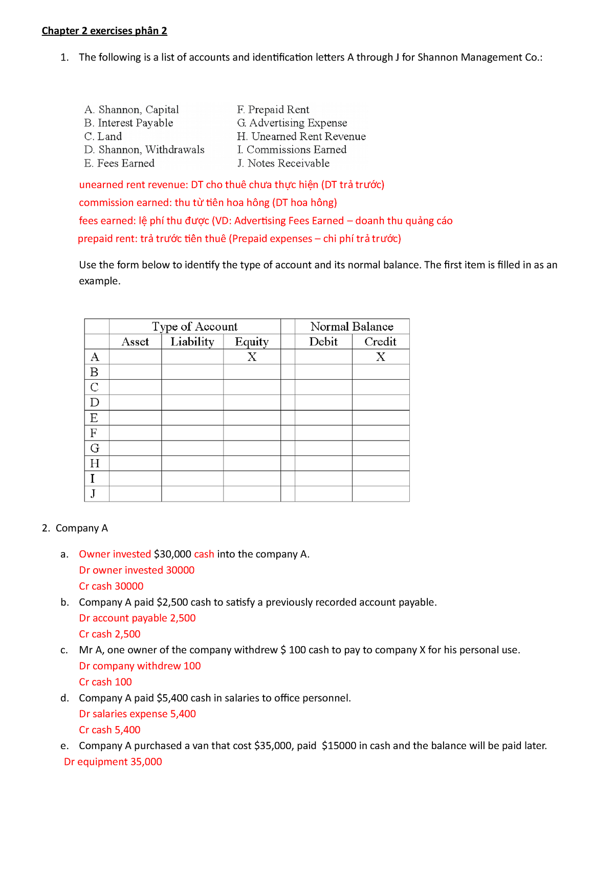 Chapter 2 Exercises P2 Đề - Chapter 2 Exercises Phầần 2 The Following ...