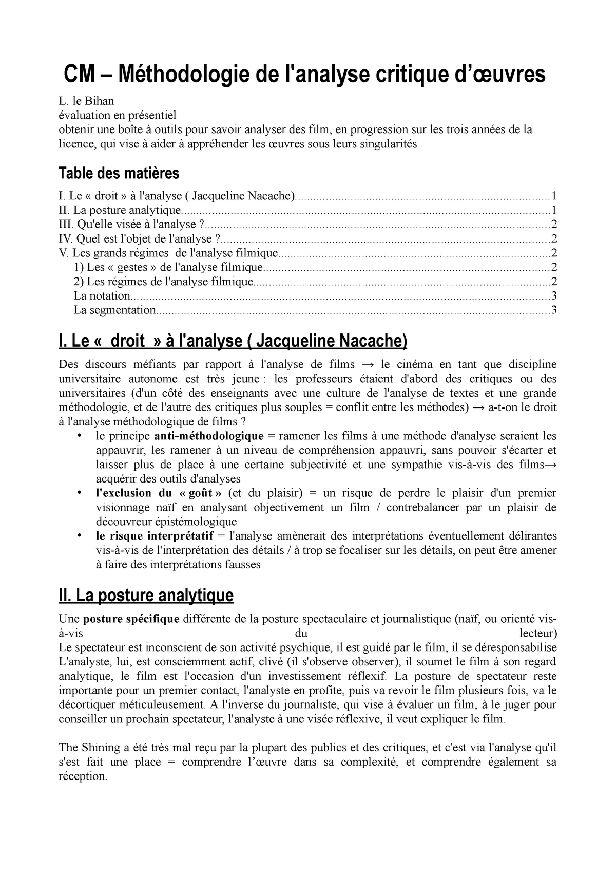 CM - Analyse - Notes De Cours Trois Premiers Cours Du Semestre 2 - CM ...