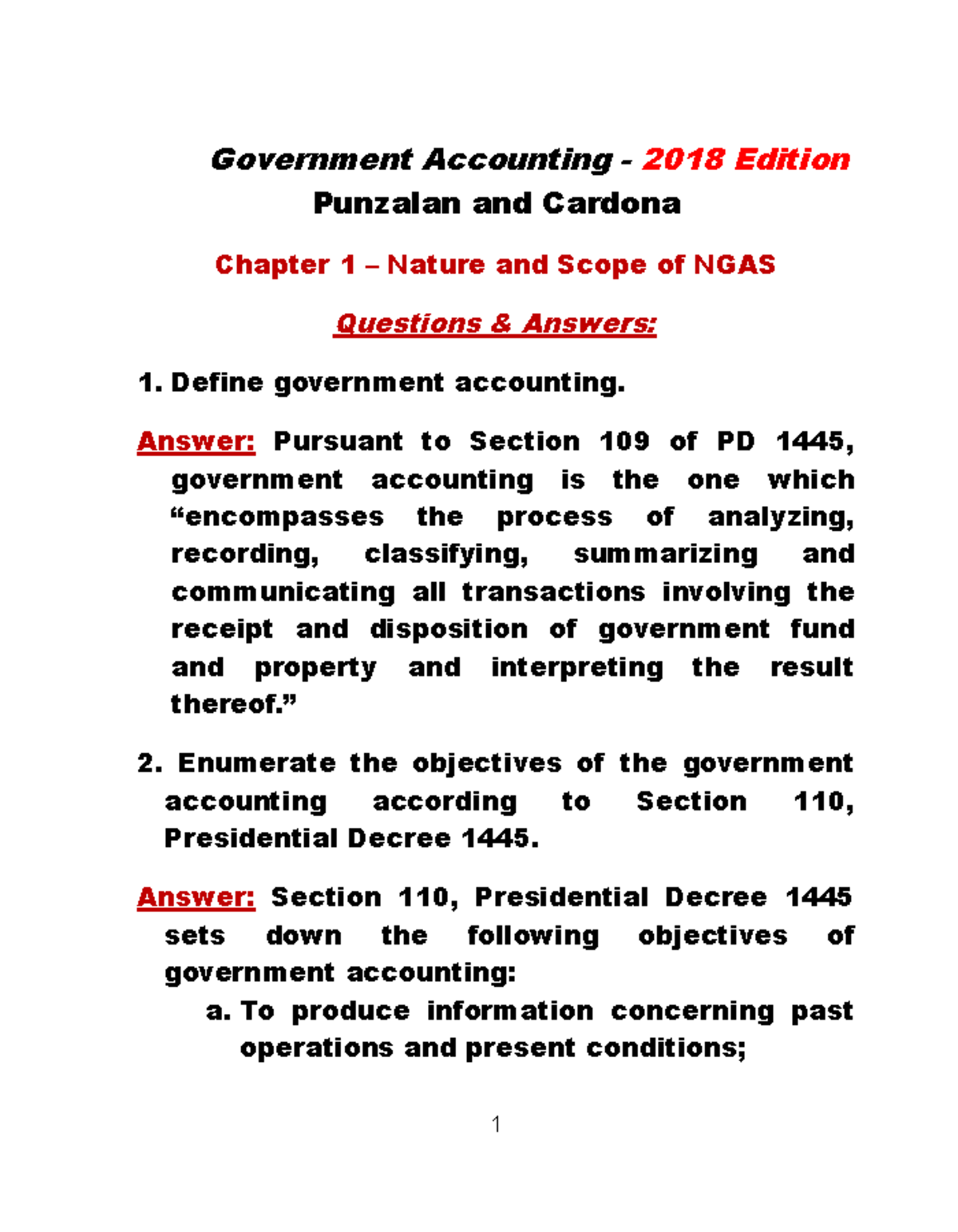 385515152 government accounting 2018 questions answers doc Government