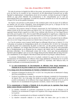 Fiche TD 3 Pénal - Université Paris-Panthéon-Assas – L2, équipe 2 Droit ...