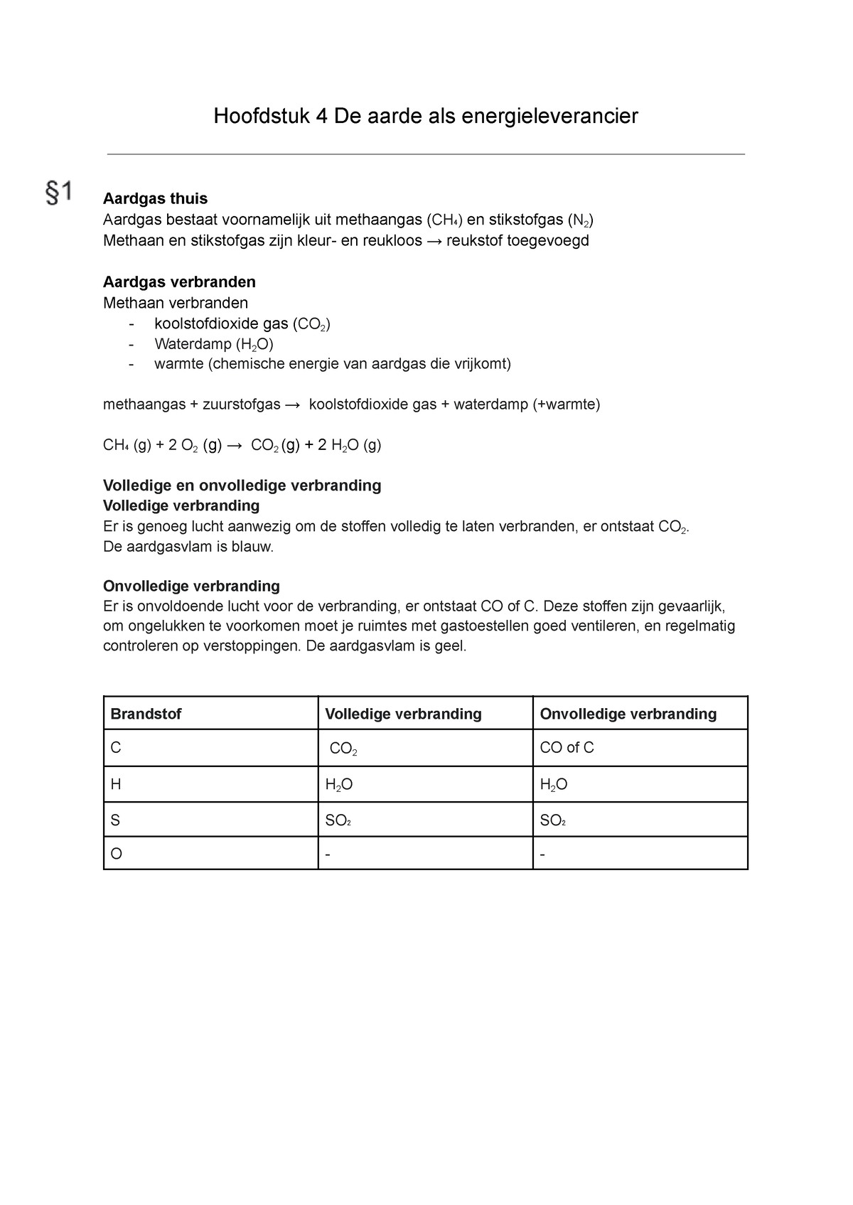 Scheikunde H4 - samenvatting - Hoofdstuk 4 De aarde als ...