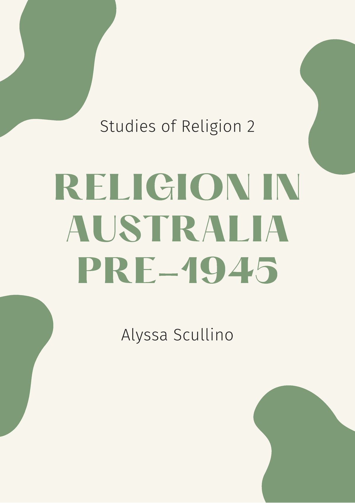 phd in religious studies australia