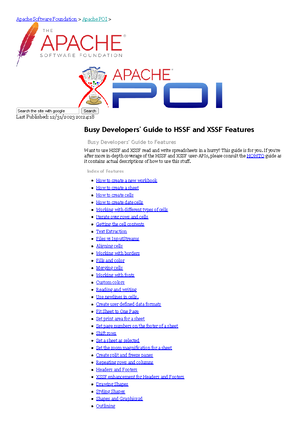 Busy Developers‘ Guide To Hssf And Xssf Features – HKRFLS