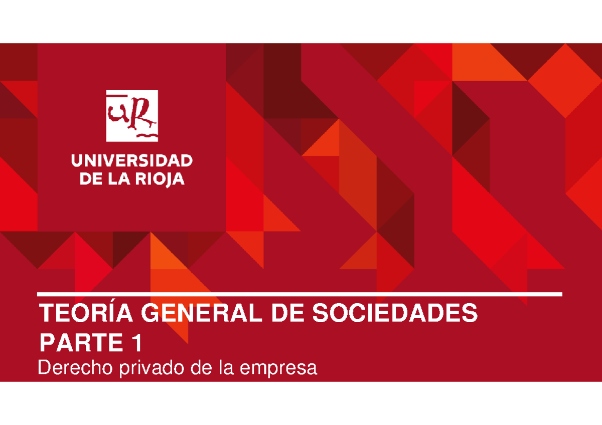 Tema 8 Teoría General De Sociedades Parte 1 - 1 | Universidad De La ...