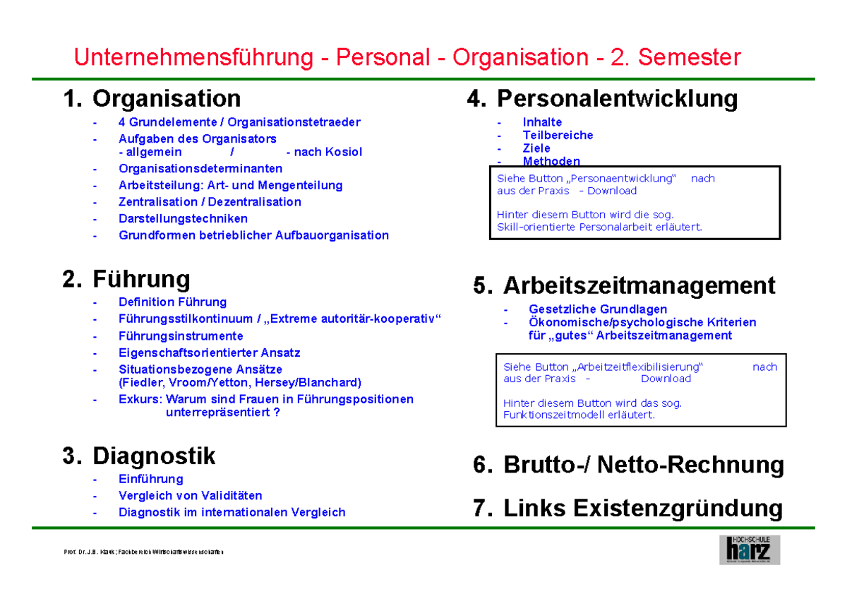 Upo2s1 - Unternehmensführung - Personal - Organisation - 2. Semester 1 ...