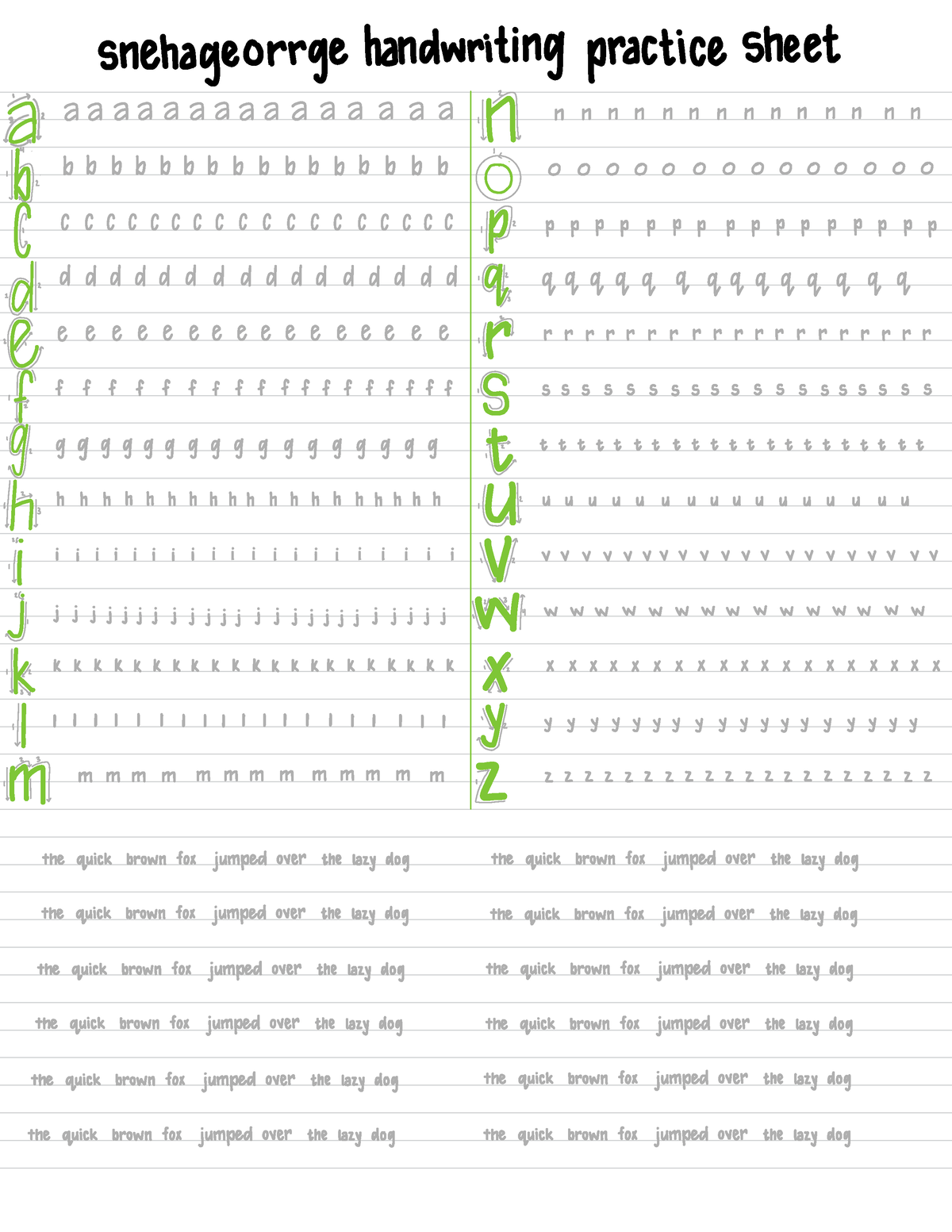 Handwriting practice sheet - snehageorrge Handwriting practice sheet ...