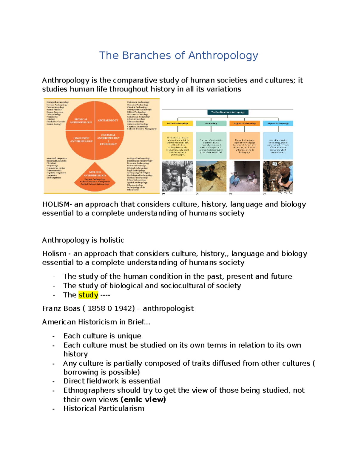 The Branches Of Anthropology - The Branches Of Anthropology ...