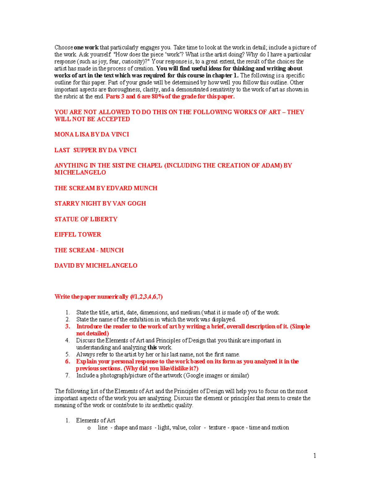 Art analysis paper 1 nurse Choose one work that particularly engages you. Take time to look