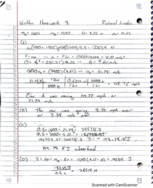 Written Homework Physics HW4 - PHYS 101 - Studocu