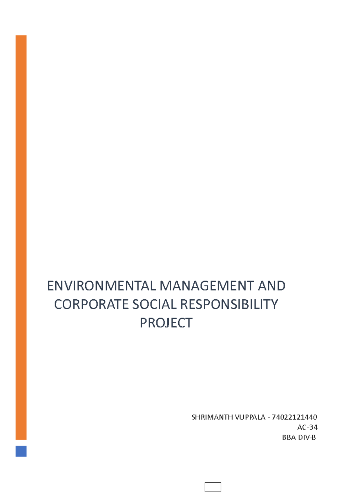 Hero moto corp - Csr project of hero motor corp - ENVIRONMENTAL ...
